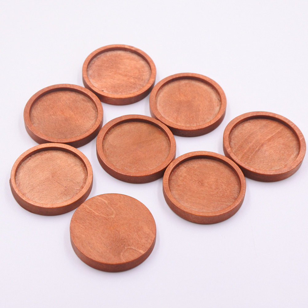 20Pcs Round Wood Jewelry Trays - Resin Crafts Diy 评论和价格