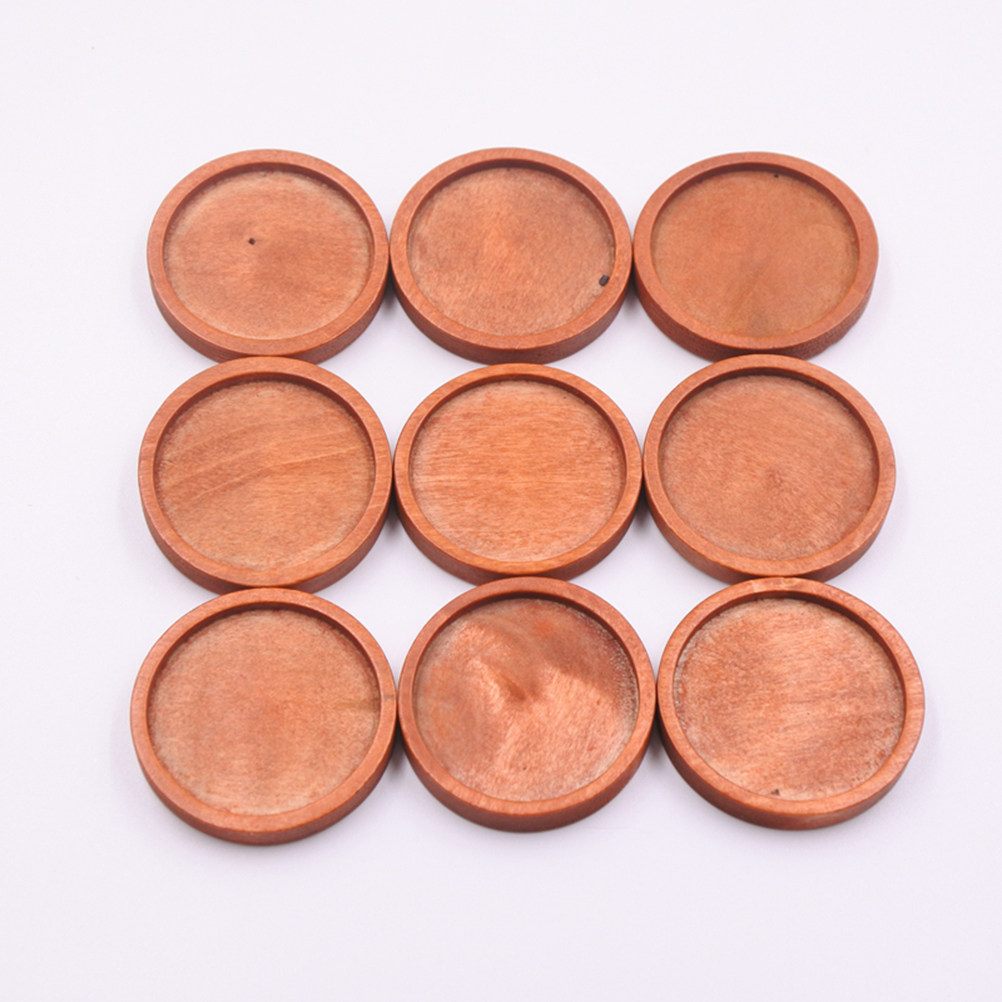 20Pcs Round Wood Jewelry Trays - Resin Crafts Diy 评论和价格