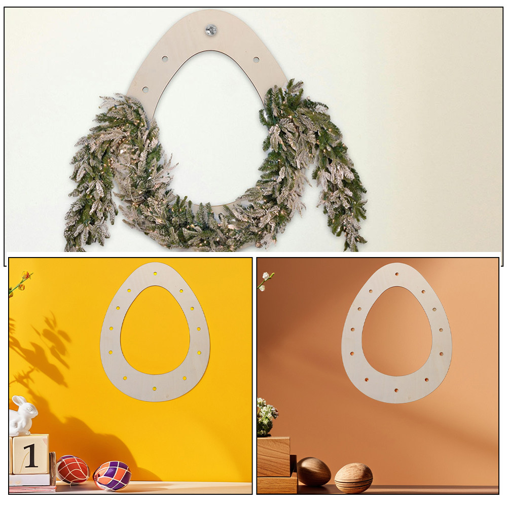 DIY Easter Wreath Frame Egg Sh - Wood Ring Blank 评论和价格