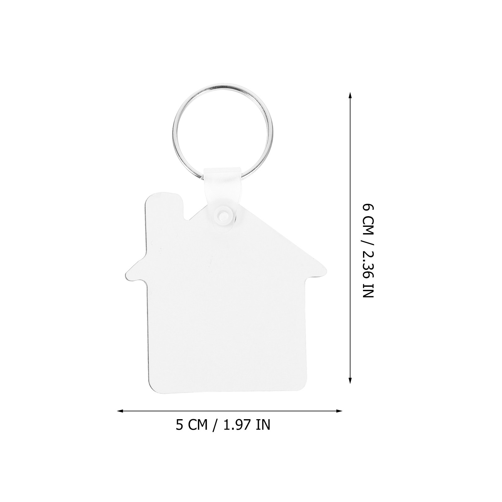 5Pcs Sublimation Keychain Deco - Wood Ring Blank 评论和价格