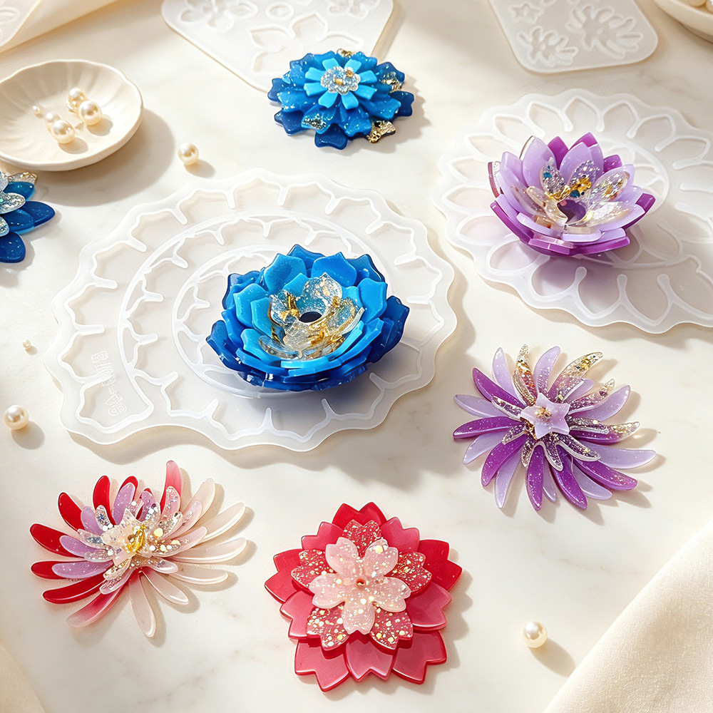 Multi-layer Flower Silicone Mo - Resin Craft Ideas 评论和价格