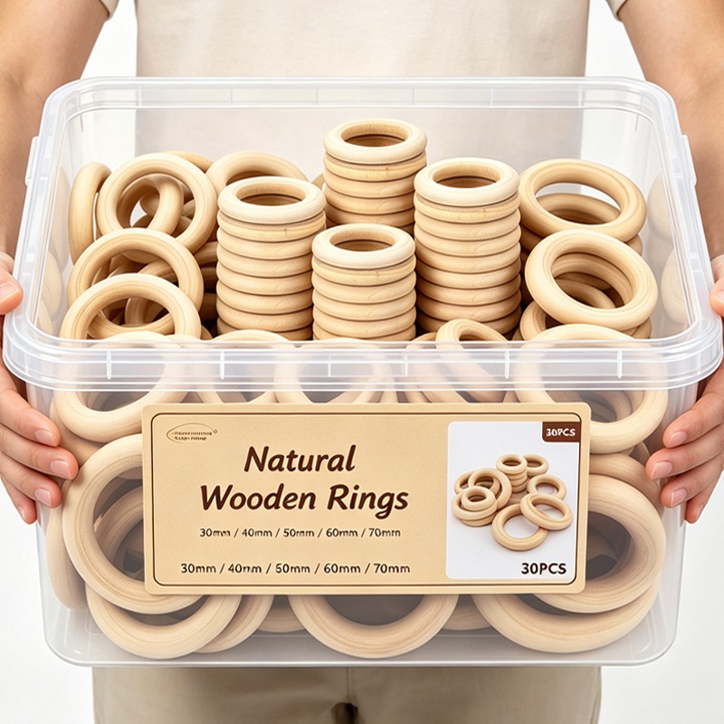 Unfinished Wood Rings Smooth N - Wood Ring Blank 评论和价格